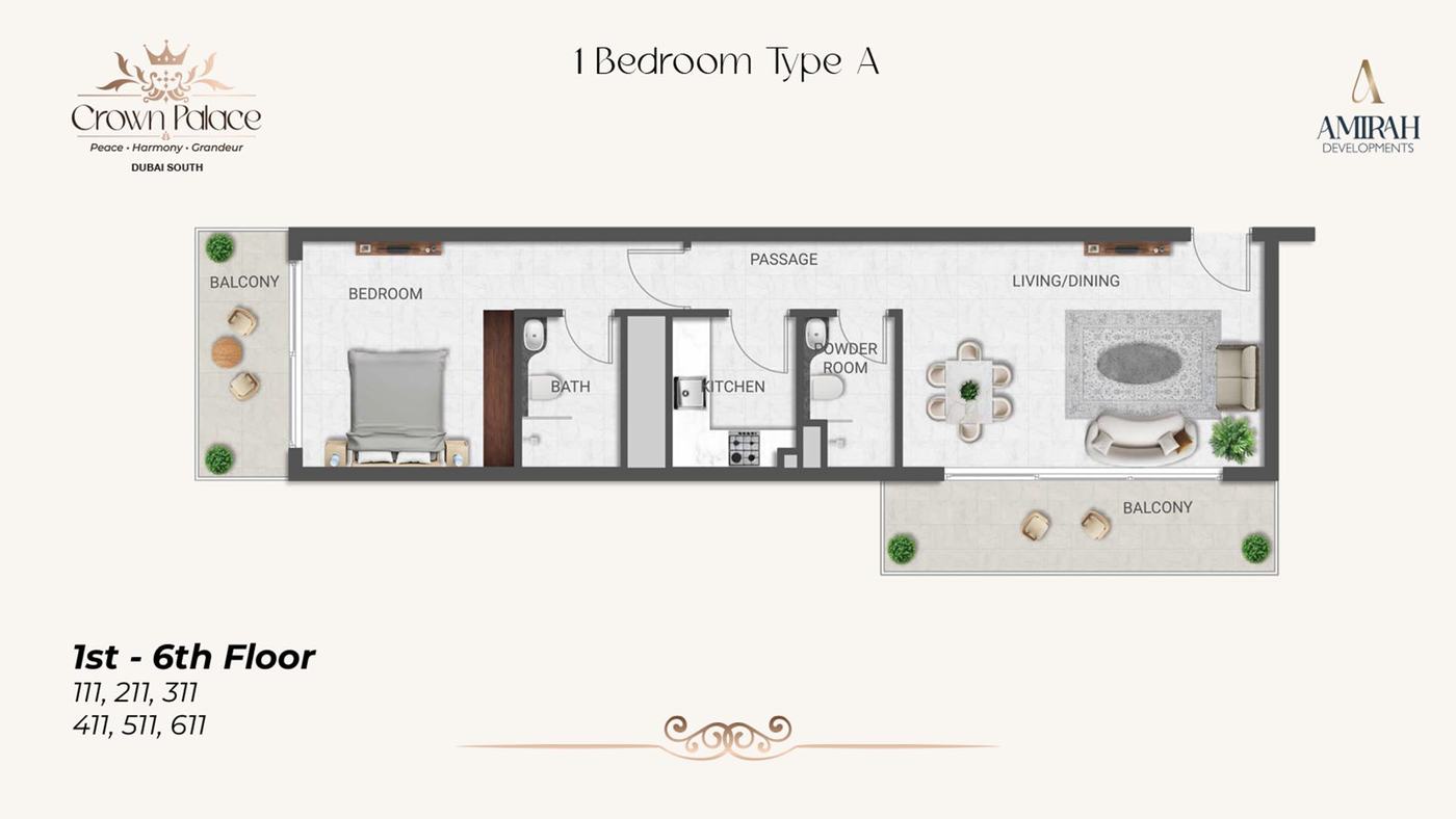 Crown Palace at Dubai South Floor plan 2