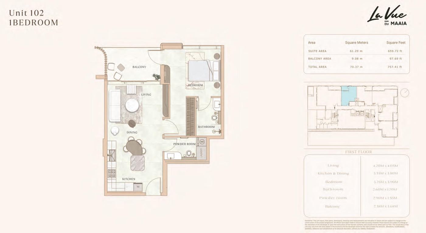 La Vue by Maaia Floor plan 1