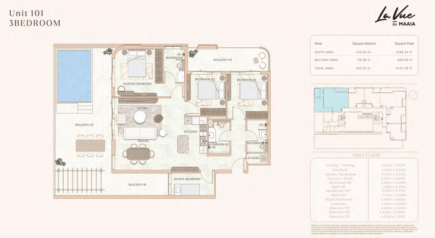La Vue by Maaia Floor plan 3