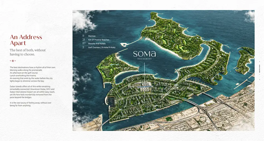 Soma Residences at Dubai Islands Master plan