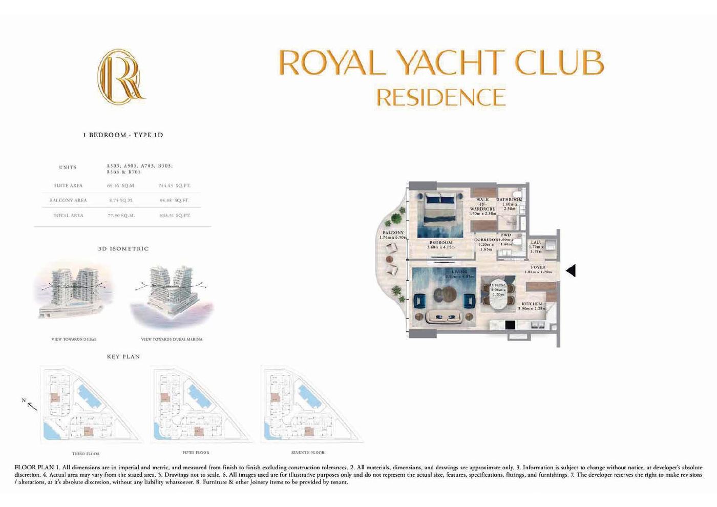 Royal Yacht Club Residence at Dubai Islands Floor plan 1