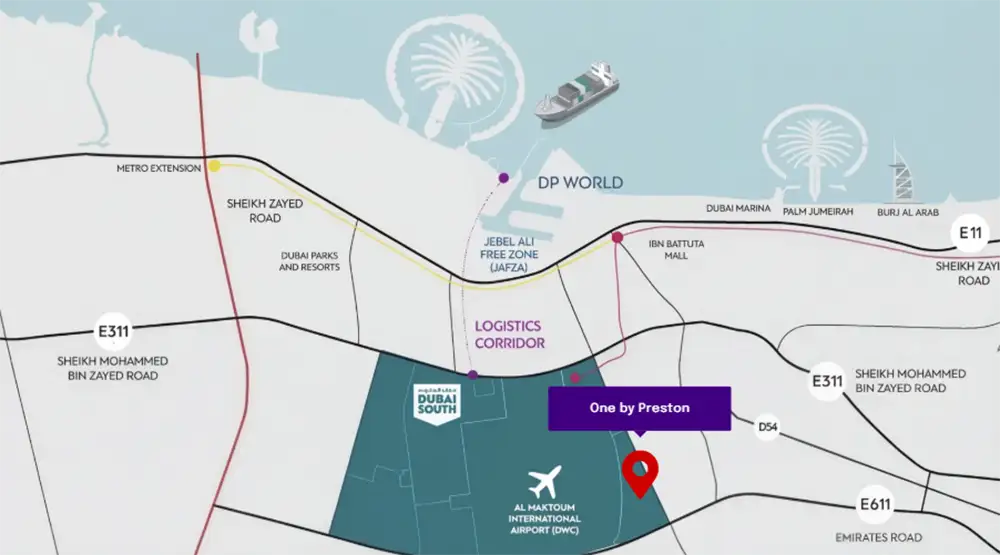 One by Preston at Dubai South Master plan