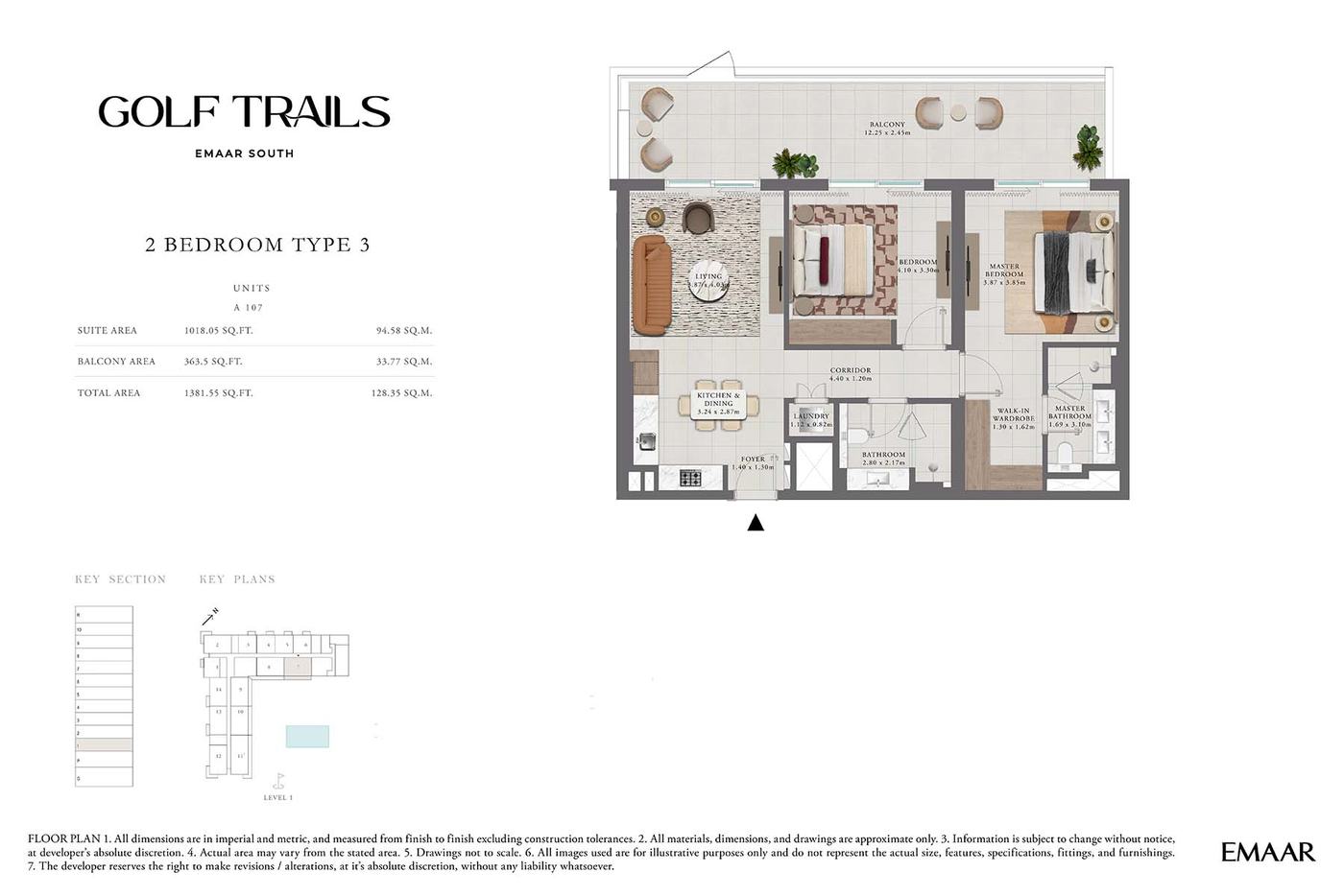 Golf Trails at Emaar South Floor plan 3
