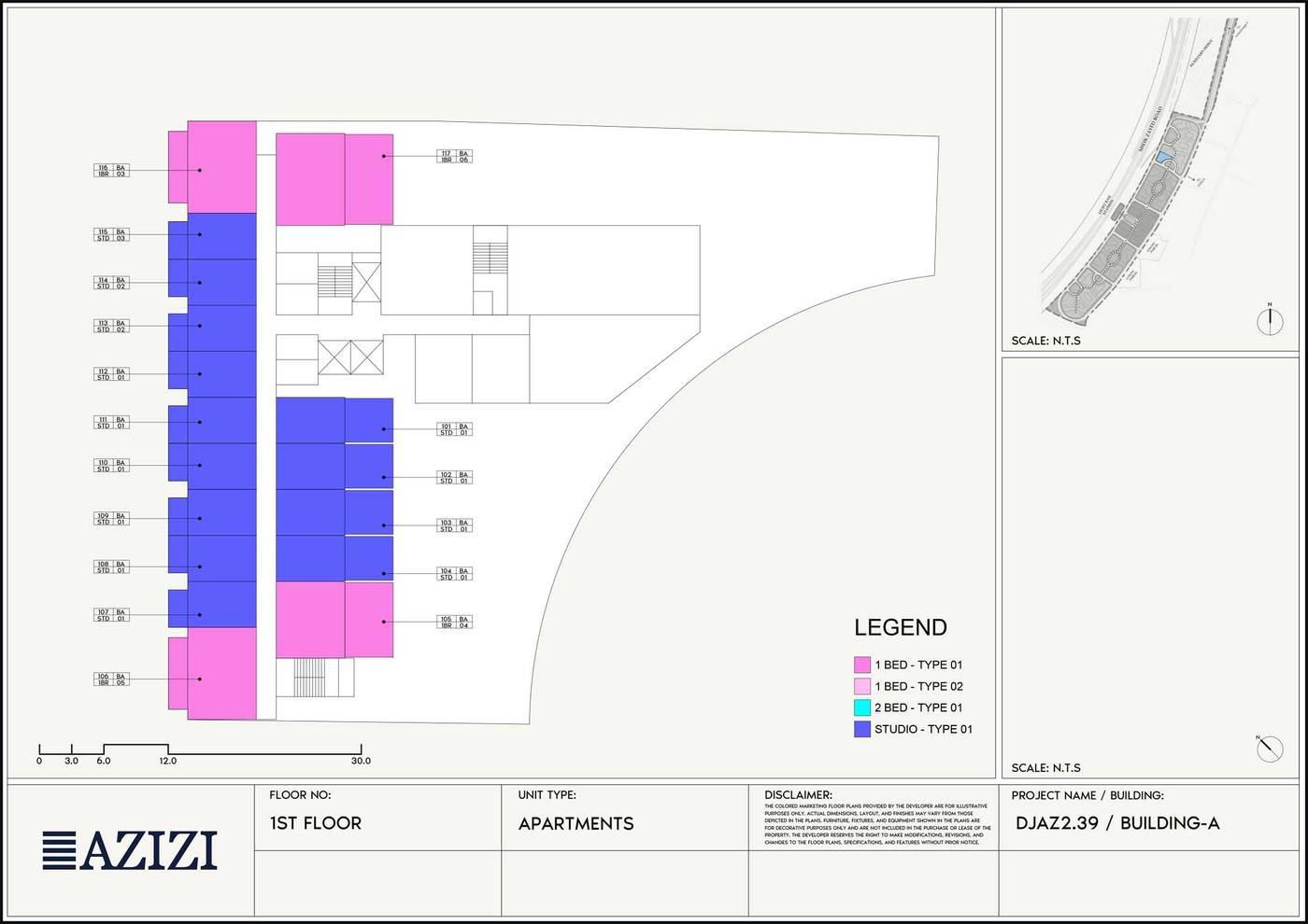Azizi Gabriel Jebel Ali Floor plan 3