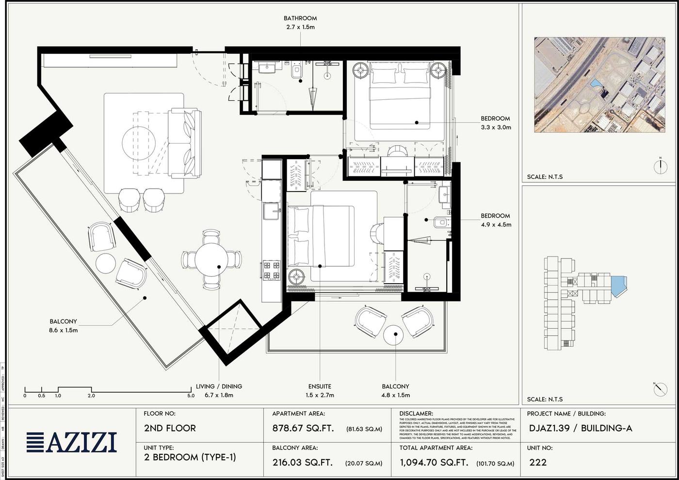 Azizi Gabriel Jebel Ali Floor plan 4