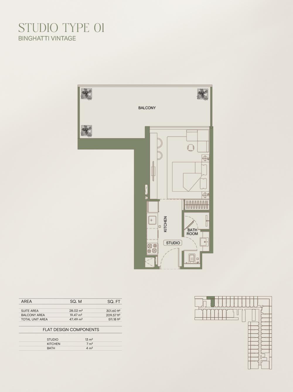 Binghatti Vintage Floor plan 1