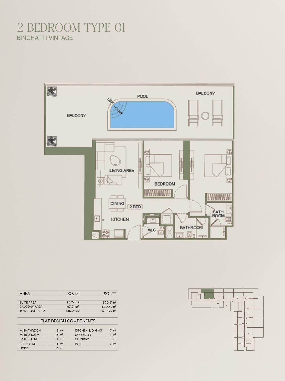 Binghatti Vintage Floor plan 3