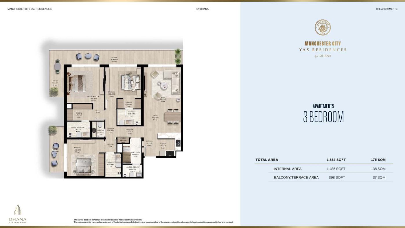Manchester City Yas Residences A Floor plan 4