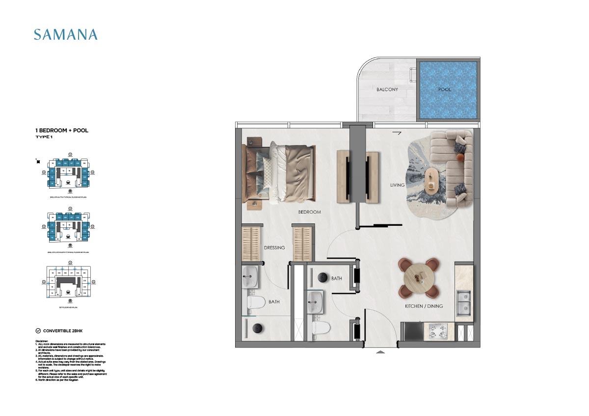 Samana Portside Floor plan 1