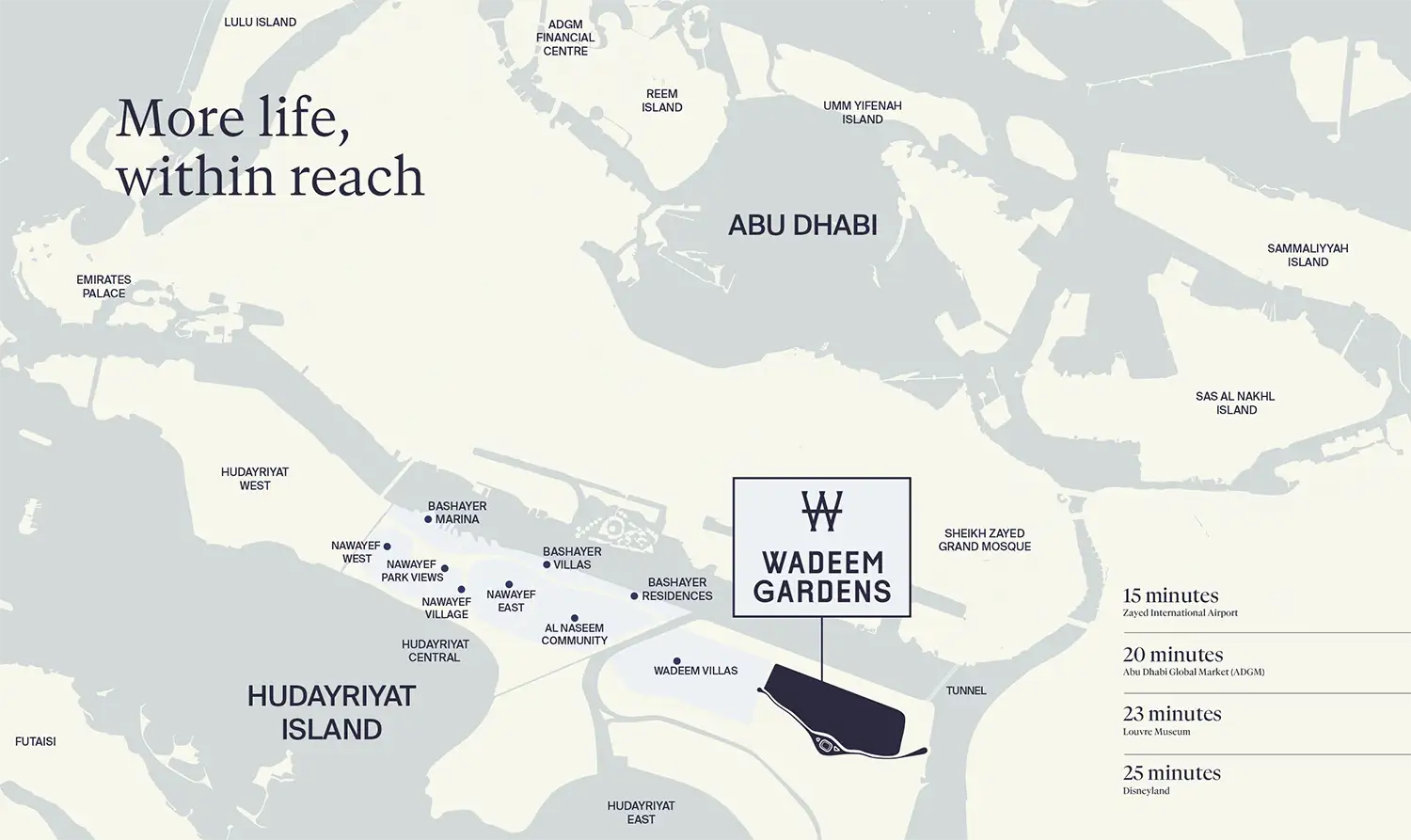 Wadeem Gardens at Hudayriyat Island Master plan